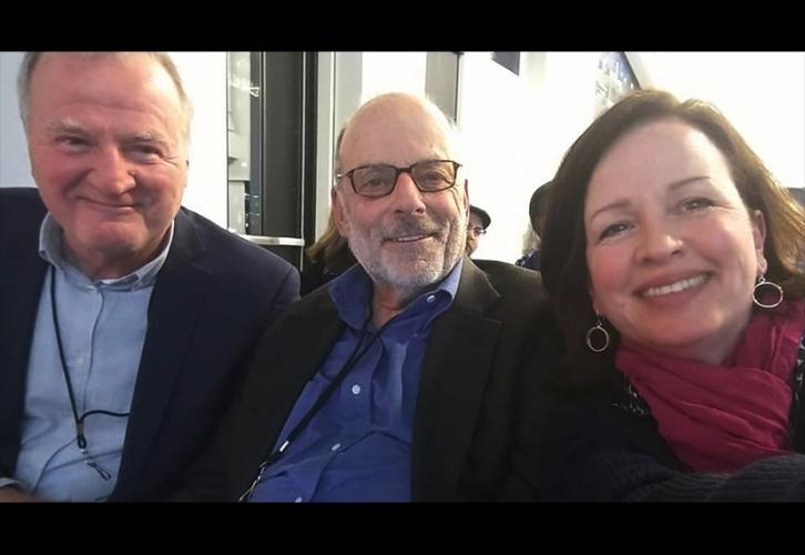 From left, board members Tom Kemp, Paul Horn and Karen Scalia take a selfie. (Photo by Karen Scalia)