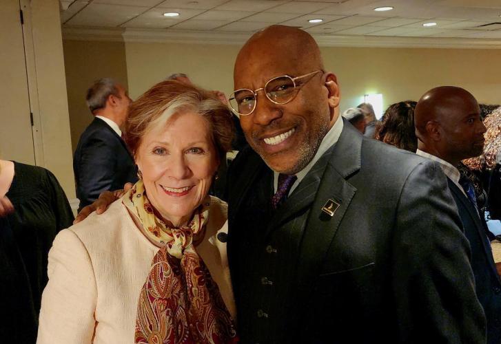 New York State Department of Labor Commissioner Roberta Reardon and New York Local President Ezra Knight.