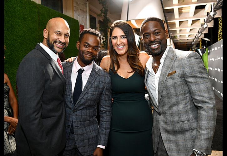 From left, Keegan-Michael Key, William Jackson Harper, D’Arcy Carden and Sterling K. Brown attend "The Hollywood Reporter" and SAG-AFTRA’s third annual Emmy Night.