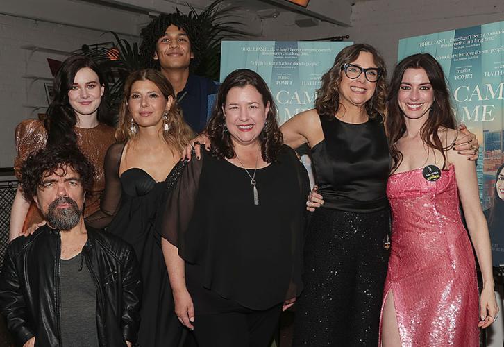 Peter Dinklage, Harlow Jane, Marisa Tomei, Evan A. Ellison, New York Local Executive Director Rebecca Damon, Rebecca Miller and Anne Hathaway at the Oct. 3 screening of She Came to Me in New York. Photo by Dave Allocca/StarPix. 