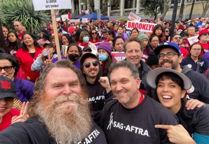 Members at the rally