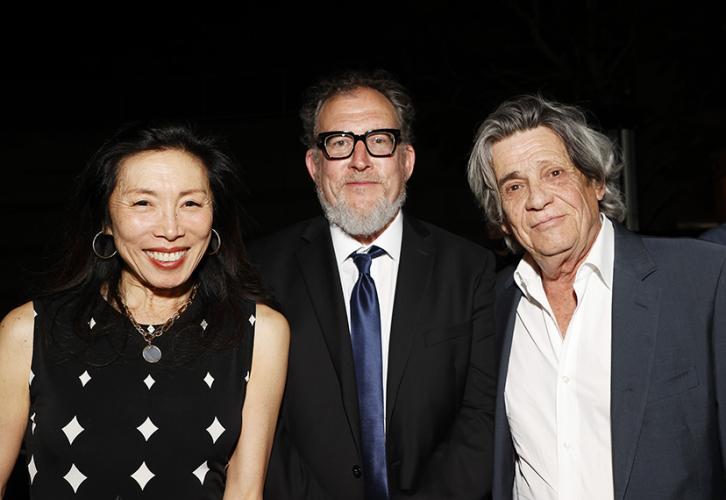 From left, SAG-AFTRA Los Angeles Local President Jodi Long, Matt Asner and former SAG President Alan Rosenberg.
