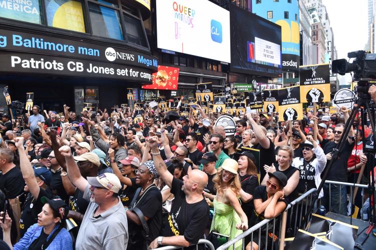 SAG-AFTRA Members in Times Square July 25, 2023