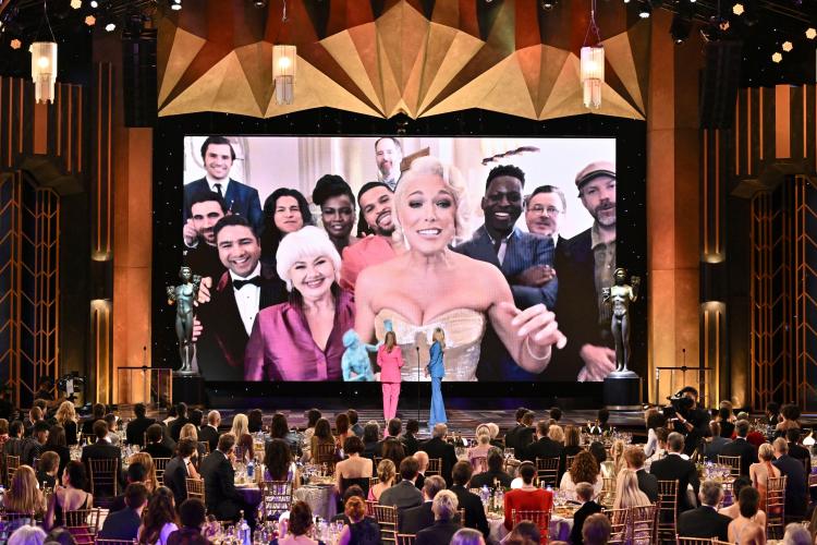 The cast of 'Ted Lasso' at the 28th SAG Awards(R).