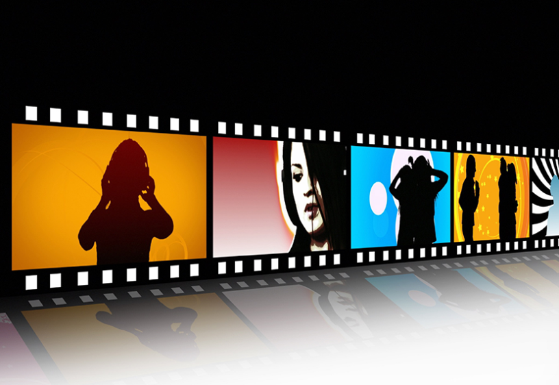 Michigan Local March Conservatory Film strip with silhouette images.