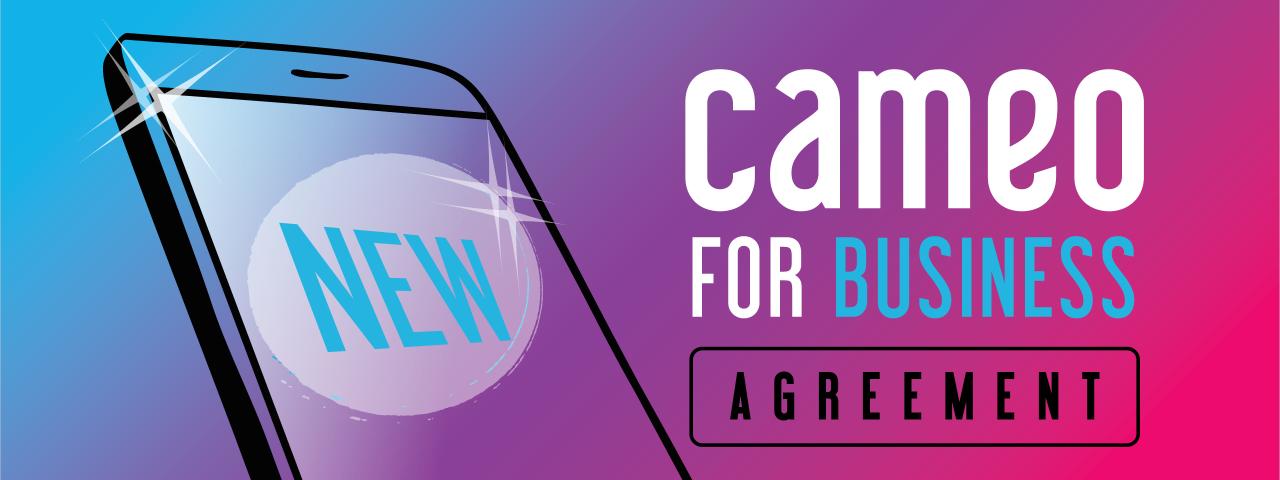 Cameo For Business Agreement banner