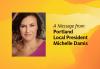 Un mensaje de la presidenta local de Portland, Michelle Damis