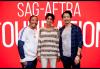 From left, SAG-AFTRA members Allen Maldonado, Sunita Mani and James Chen on Oct. 15. From left, SAG-AFTRA members Allen Maldonado, Sunita Mani and James Chen on Oct. 15.