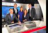 KRON-TV broadcasters, from left, Ken Wayne, Lawrence Karnow, Vicki Liviakis, Pam Moore and Grant Lodes in the studio on March 21. KRON-TV broadcasters, from left, Ken Wayne, Lawrence Karnow, Vicki Liviakis, Pam Moore and Grant Lodes in the studio on March 21.