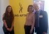 SAG-AFTRA SF-NorCal Local member Liz Anderson and SAG-AFTRA Business Representatives Lea Hausherr and Frank Simeone. SAG-AFTRA SF-NorCal Local member Liz Anderson and SAG-AFTRA Business Representatives Lea Hausherr and Frank Simeone.
