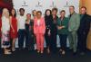 Eleven individuals take a group photo in front of a white SAG-AFTRA step-and-repeat backdrop.