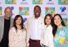 SAG-AFTRA L.A. Local young performers join Looking Ahead in celebrating 20 years. People of all ages and ethnicities wearing various clothing styles posing in front of a Looking Ahead 20th Anniversary/Entertainment Community Fund step-and-repeat backdrop.