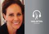 Headshot of acting coach Nancy Banks, left, and the SAG-AFTRA Podcast logo in silver with white text. Hero Image for SAG-AFTRA Podcast ep 85 "Top Acting Tips From a Top Acting Coach"