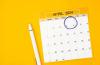April 4, 2024 Yellow background with a white calendar showing April 2024. April 4 is circled.
