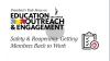 PTEOE logo across upper 2/3 left aligned. "Safety & Reopening: Getting Members Back to Work" italicized in bottom left with white clipboard on right.