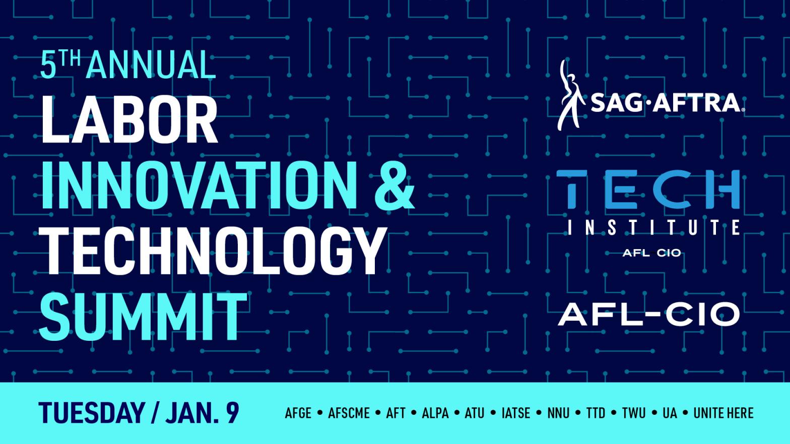 Labor Innovation & Technology Summit 2024 video thumbnail with logos Labor Innovation & Technology Summit 2024 video thumbnail with logos