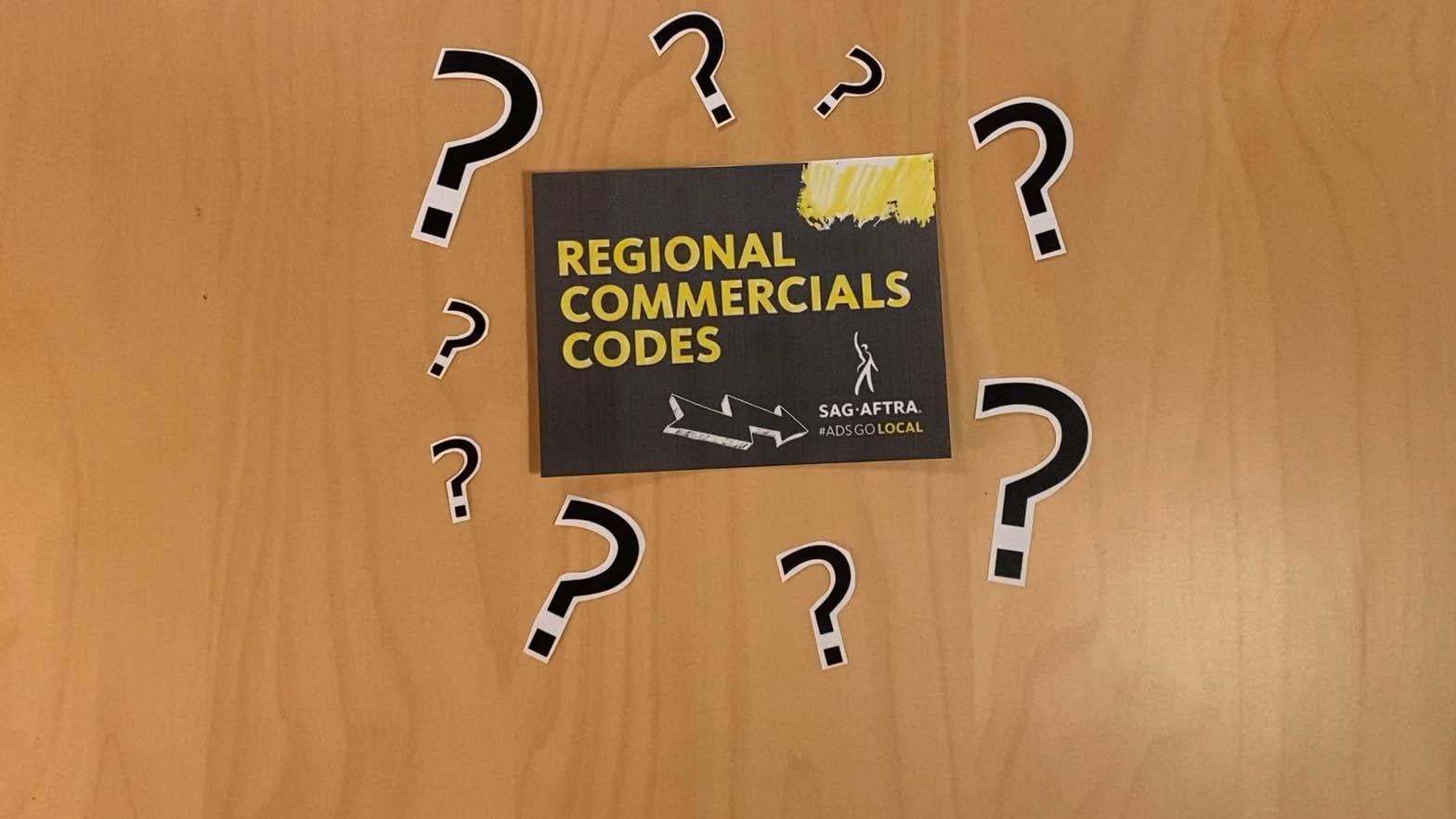 Regional Commercials Code Regional Commercials Code